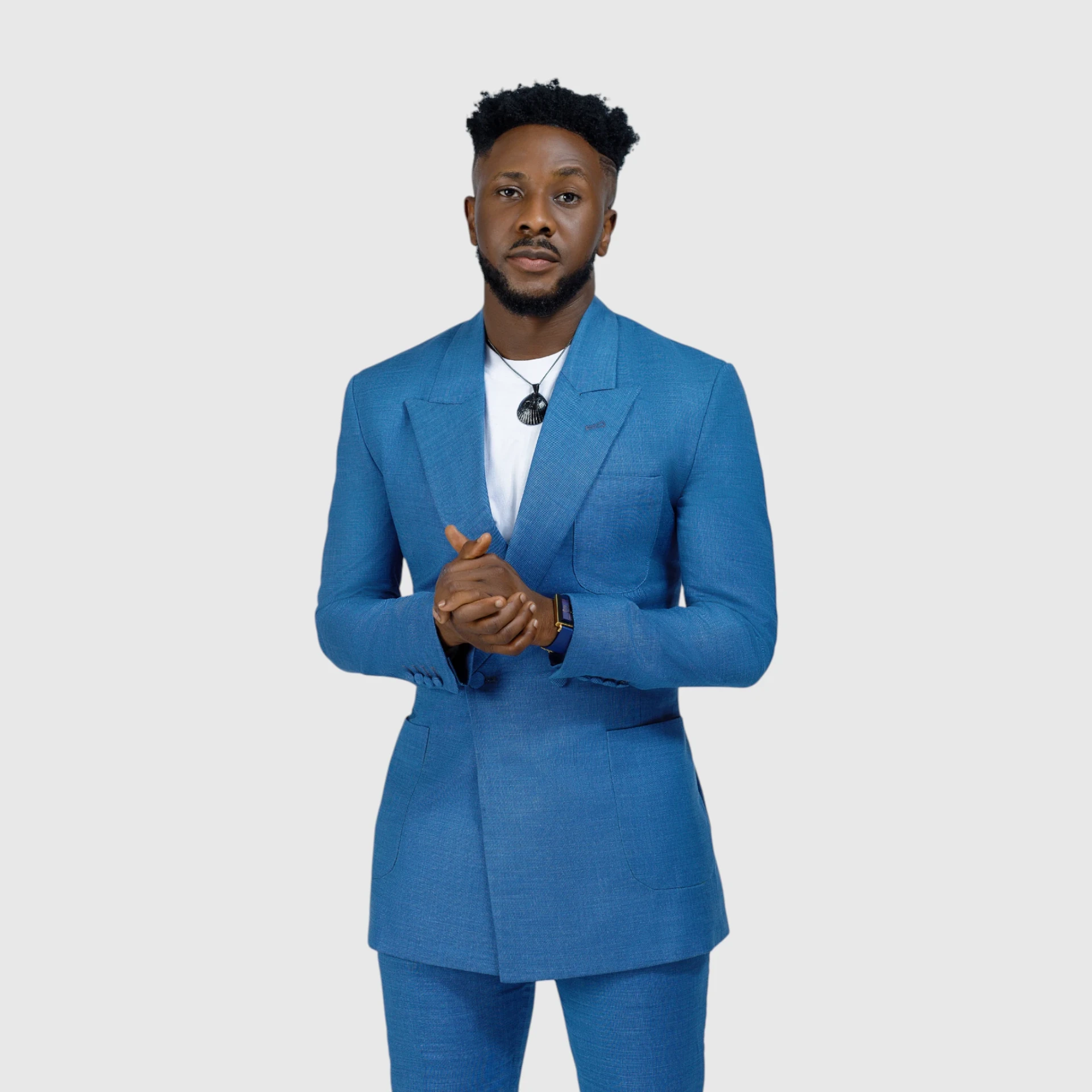 Sapphire Blue Double-Breasted 2 Piece — view 3