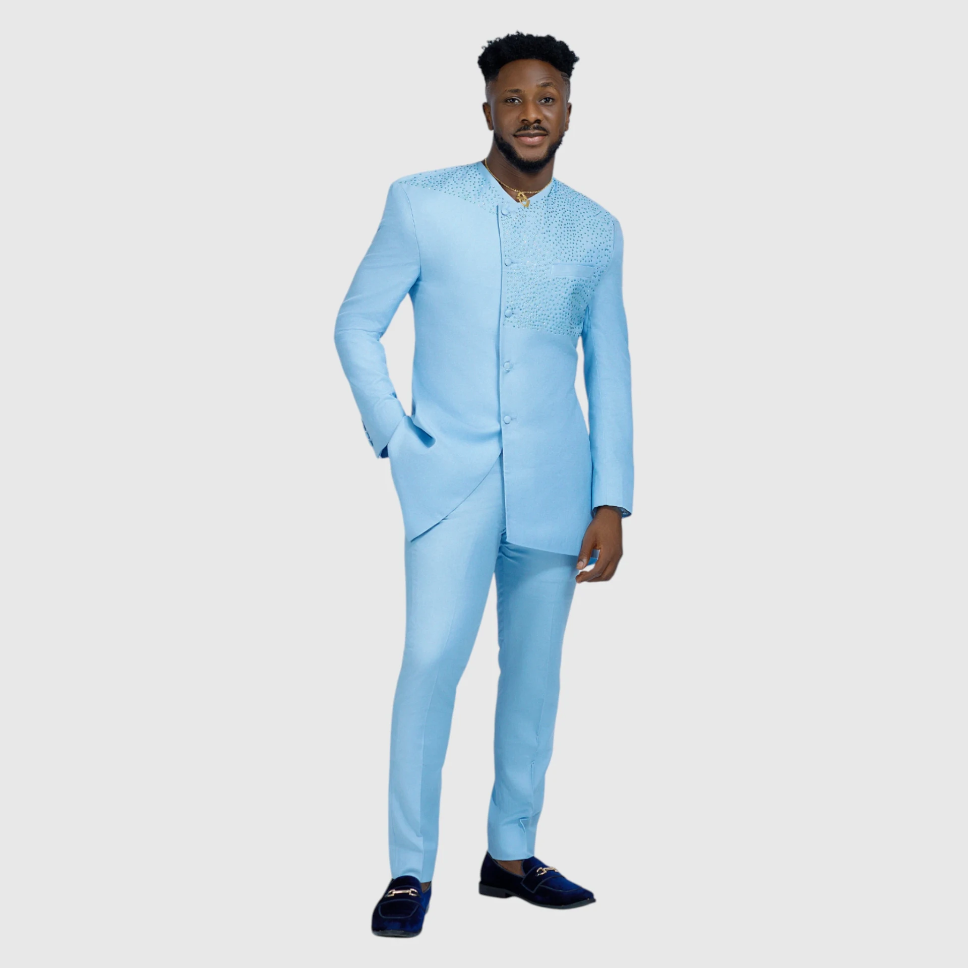 Sky Blue Modern Safari 2 Piece