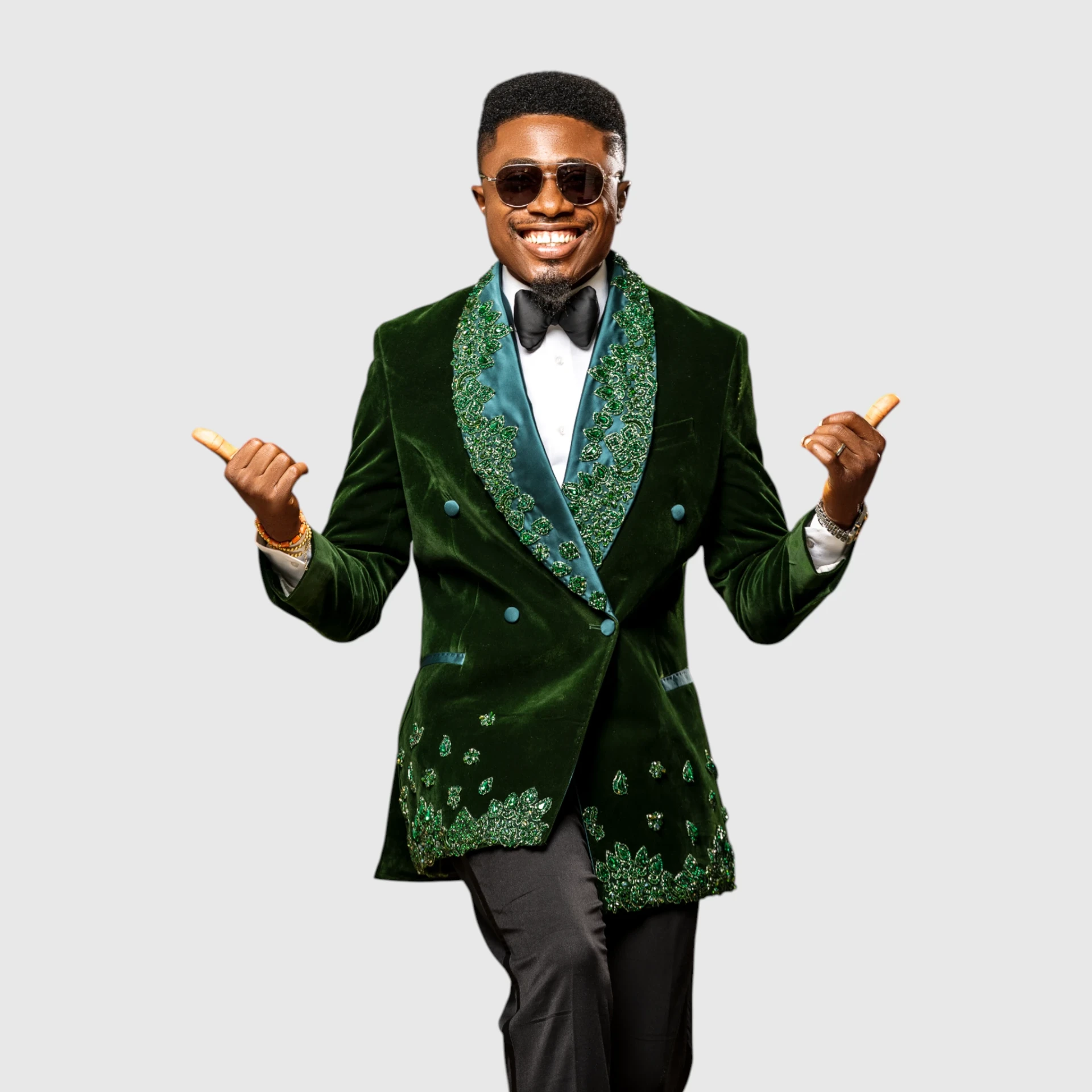 Emerald Green Velvet Tuxedo — view 5
