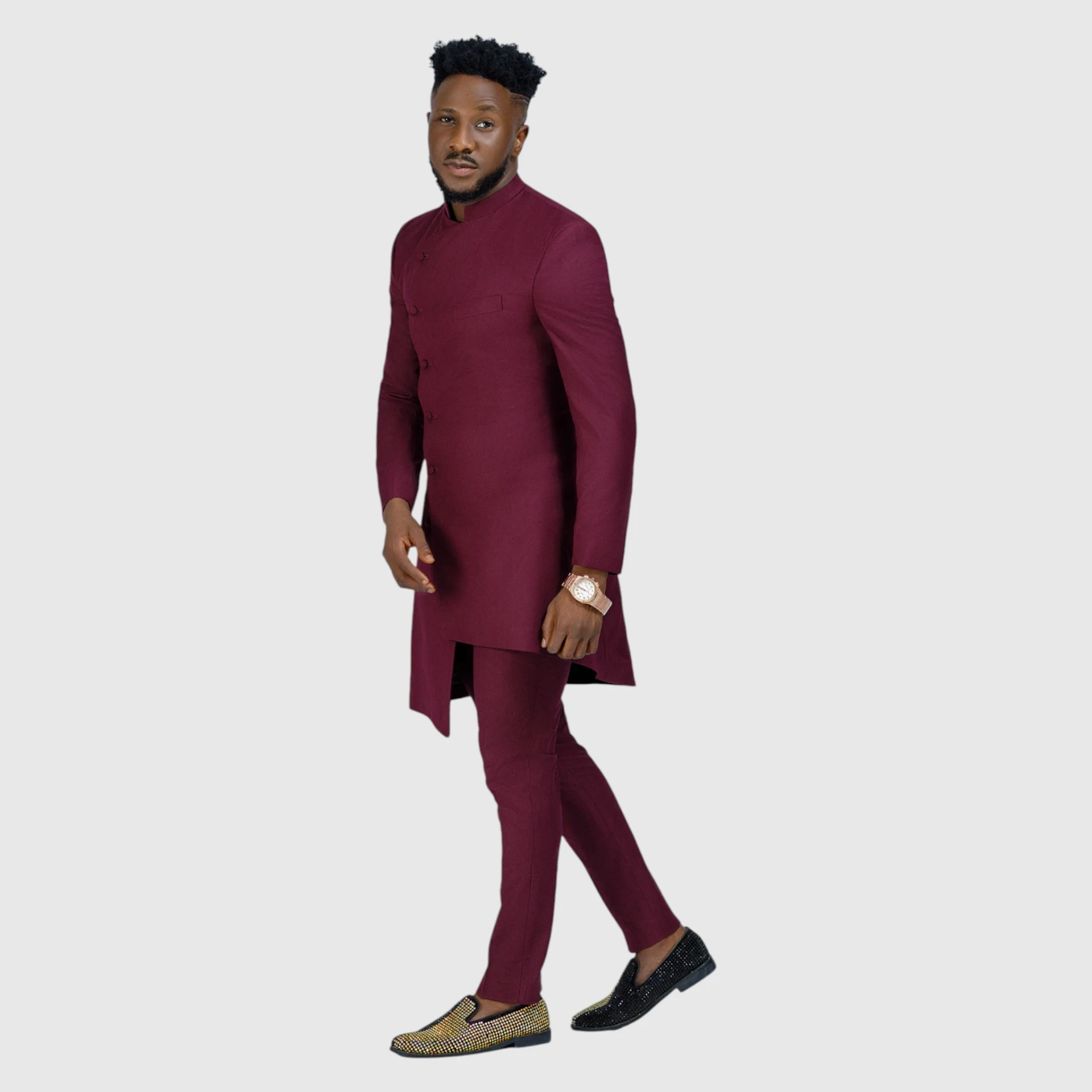 Burgundy Modern Safari 2 Piece — view 2