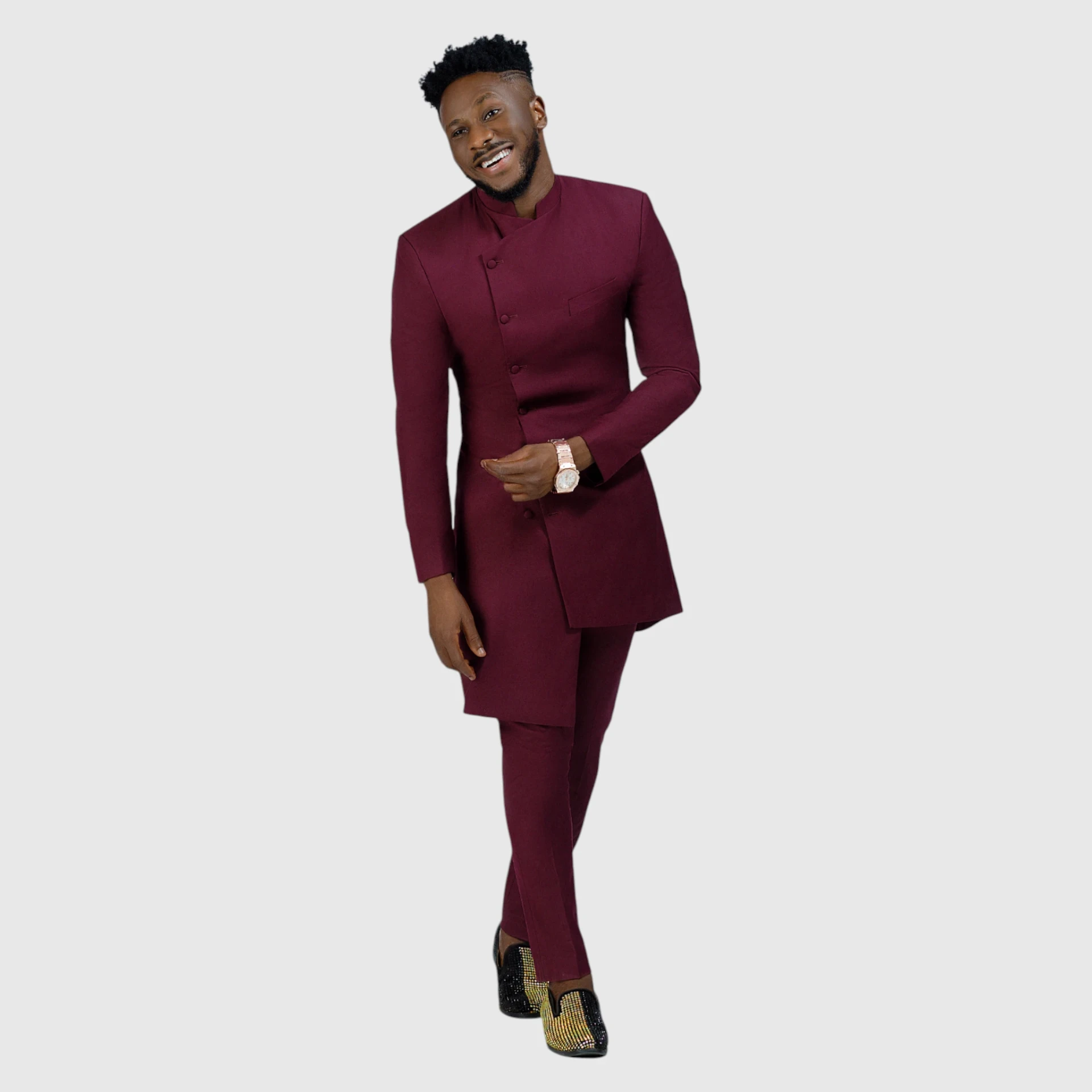 Burgundy Modern Safari 2 Piece