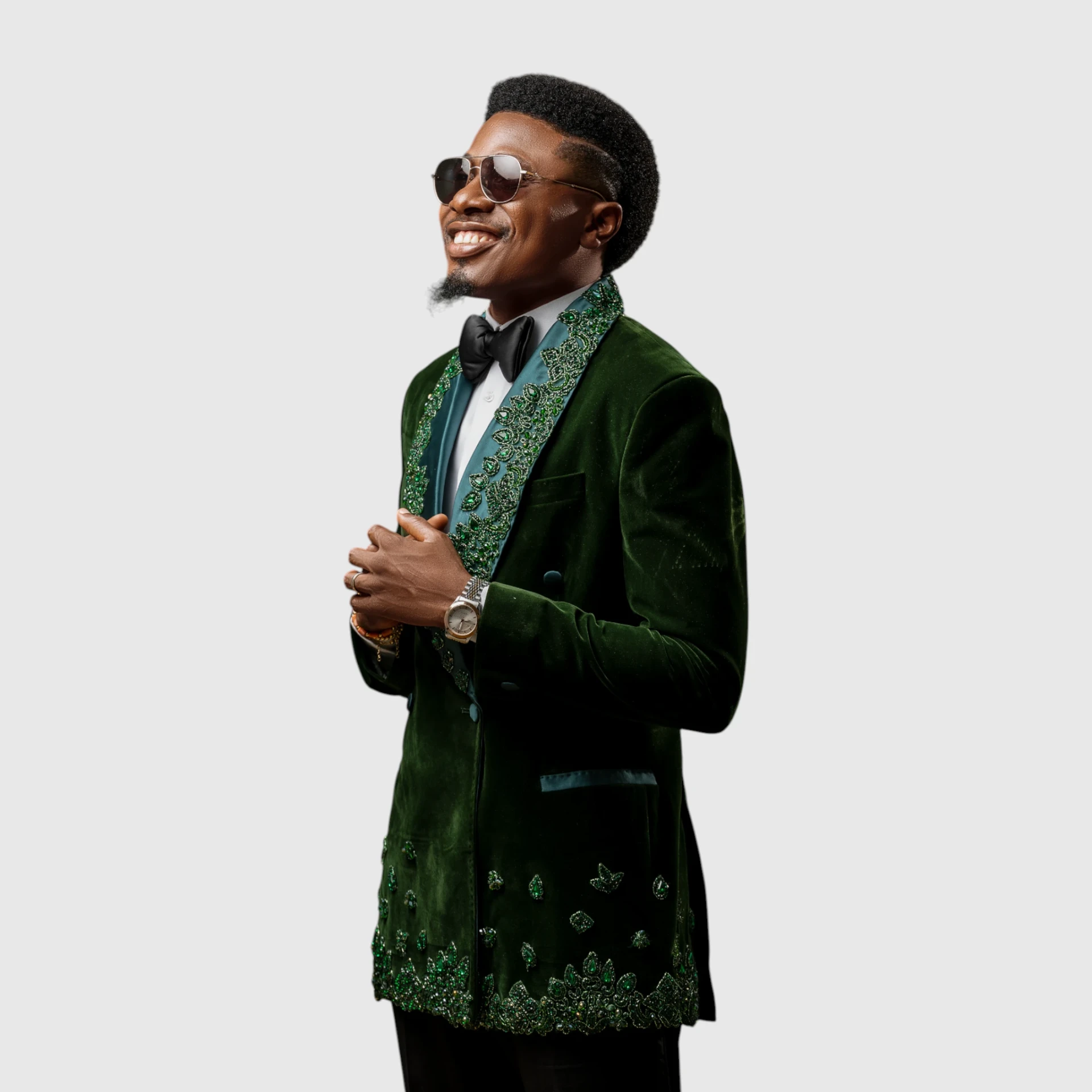 Emerald Green Velvet Tuxedo — view 7