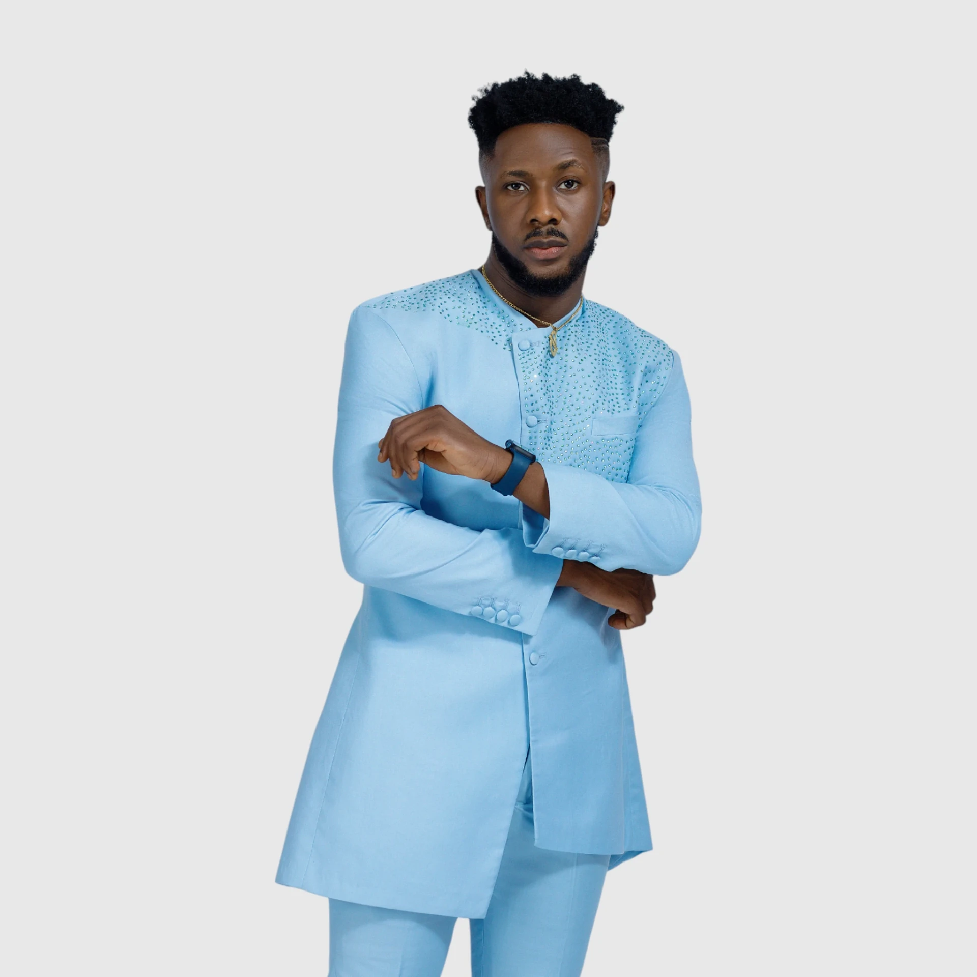 Sky Blue Modern Safari 2 Piece — view 4