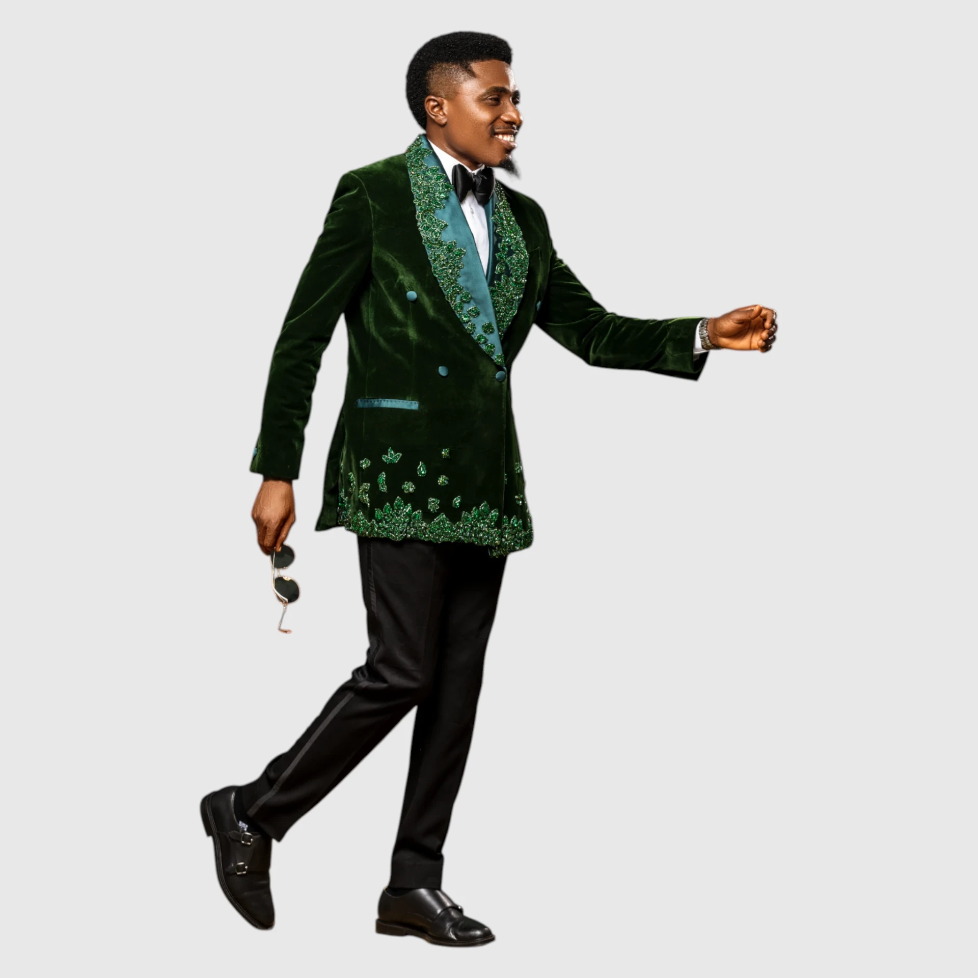 Emerald Green Velvet Tuxedo — view 6