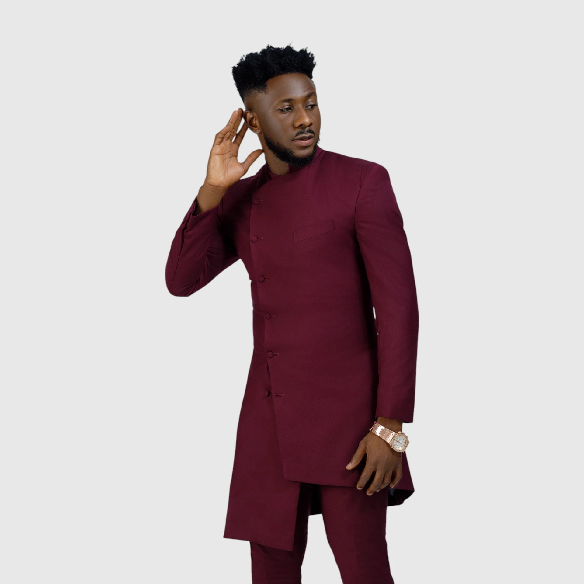 Burgundy Modern Safari 2 Piece — view 4