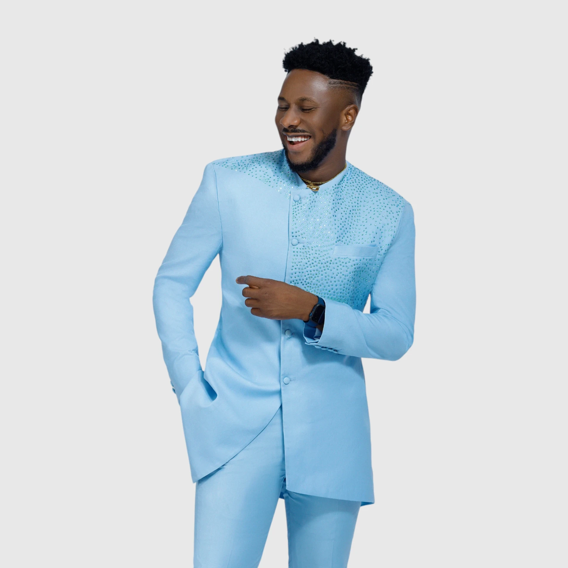 Sky Blue Modern Safari 2 Piece — view 2