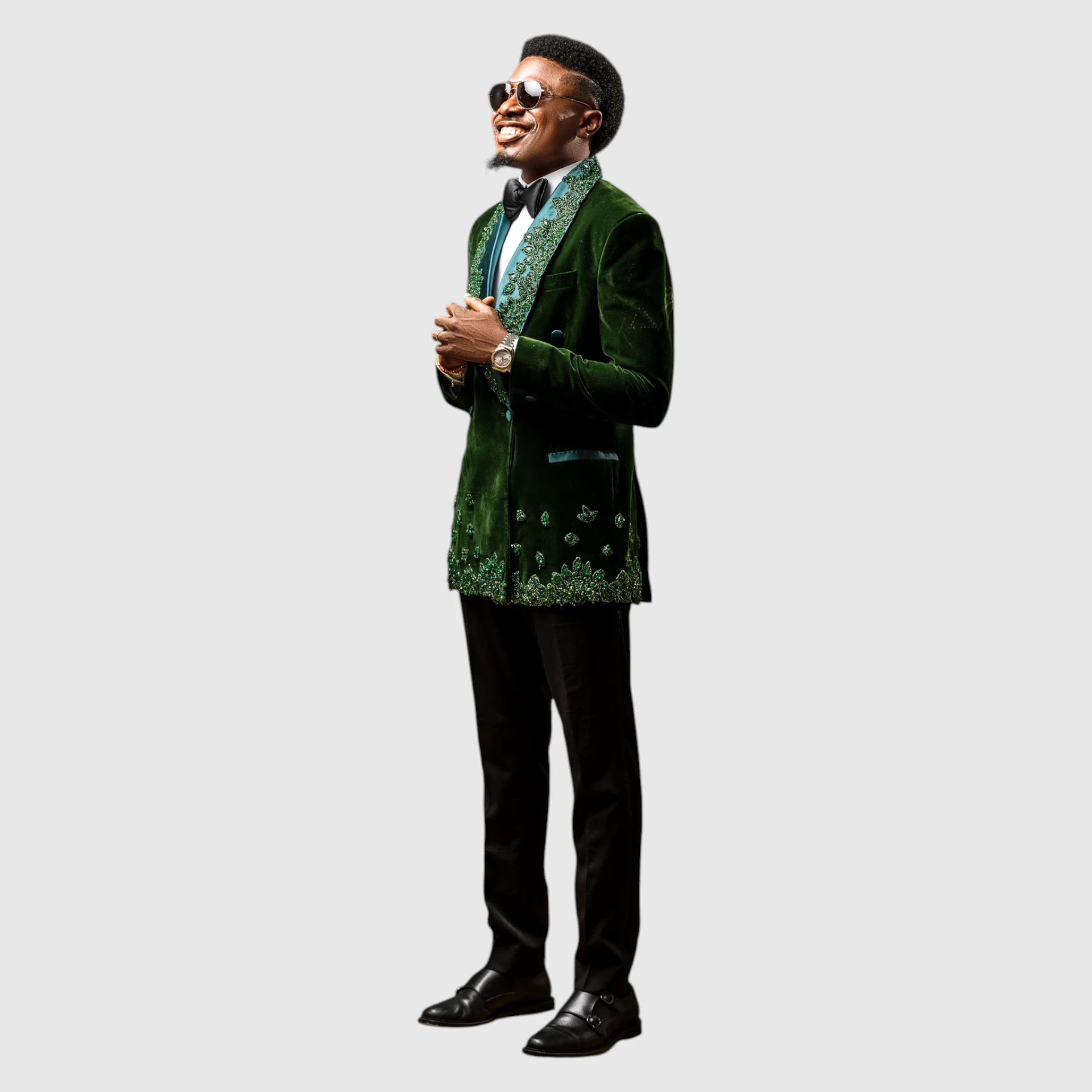Emerald Green Velvet Tuxedo — view 8