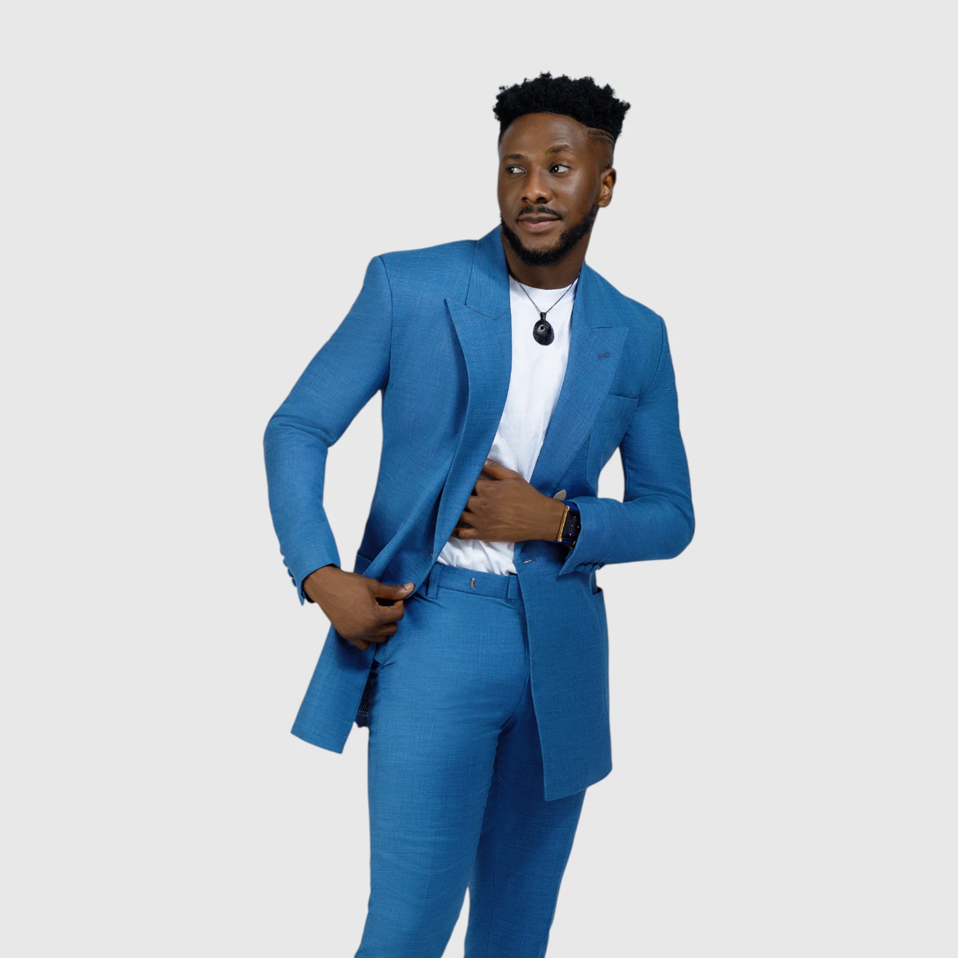 Sapphire Blue Double-Breasted 2 Piece — view 4